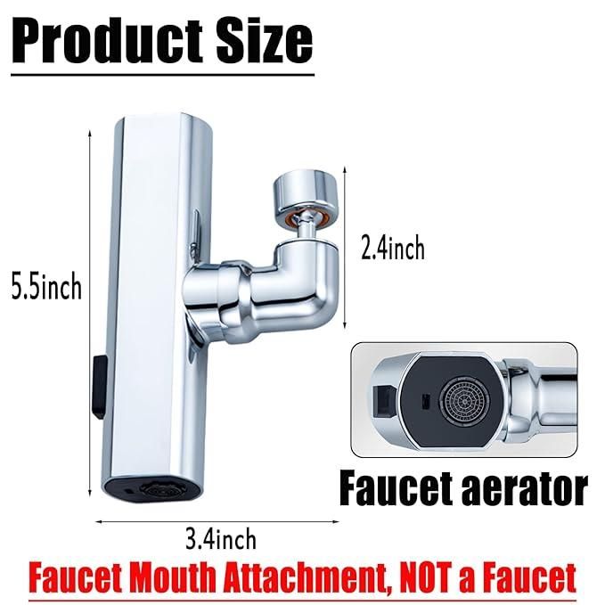 3 in 1 360 degree Waterfall Kitchen Faucet, Touch Faucet, Extender for Kitchen Sink